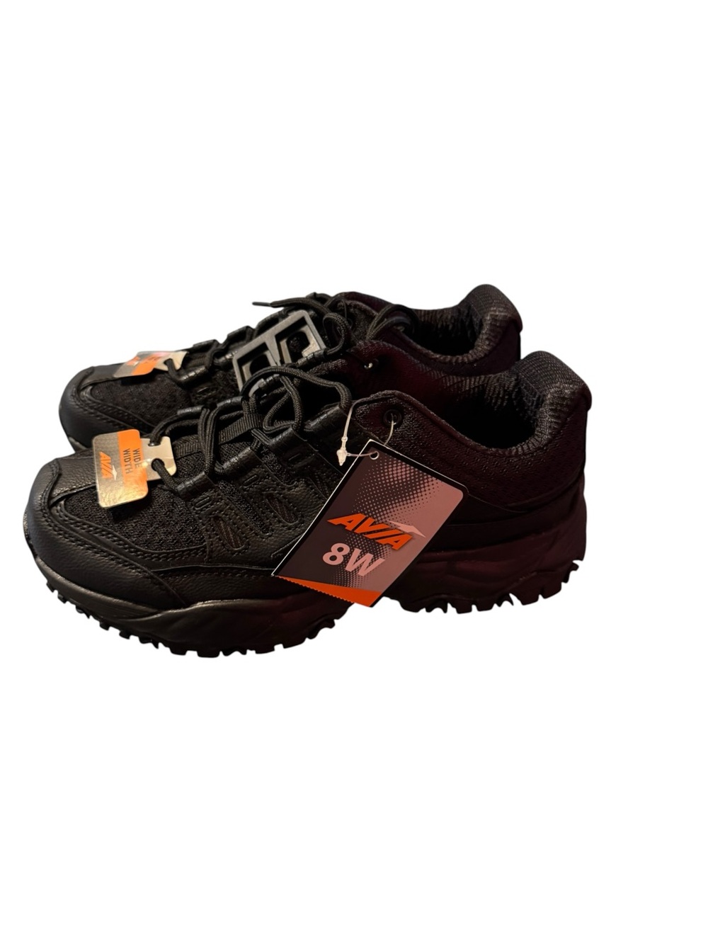 NWT Avia Women's Black All Terrain Memory Foam Trail Shoes Size 8 Wide